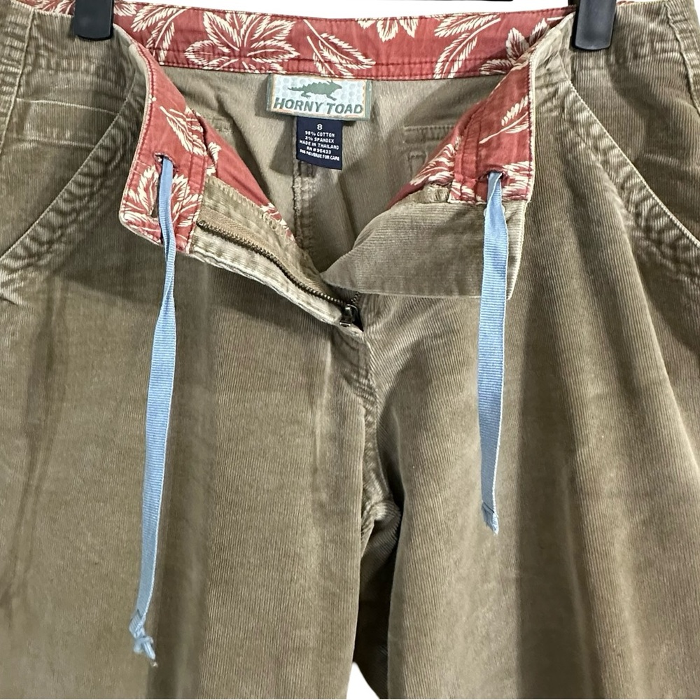 Horny Toad Tan Khaki Women’s Wide Leg Cropped Corduroy Pants Size 8 - Picture 12 of 15